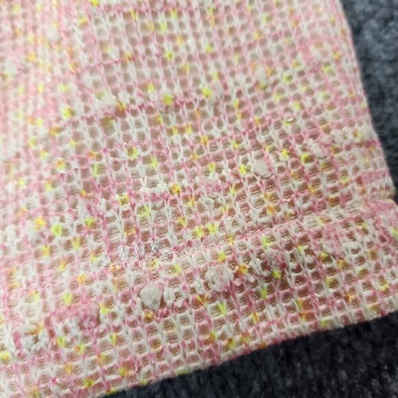 Walter Baker Priscilla Pencil Skirt Pink White Catalina Tweed Gold Chain Size 6 - Picture 8 of 13